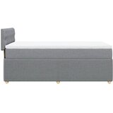  Box spring krevet s madracem svjetlosivi 90x190 cm od tkanine Slike