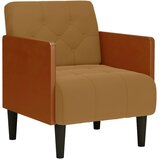 SOFA fotelja s naslonima za ruke smeđa 55 cm baršunasta | Shoptok.si