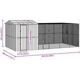  Kavez za ptice Antracit 635 x 304 x 247 cm Cinkani čelik | shoptok.hr