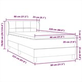Box spring postelja z vzmetnico temno modra 80x220 cm žamet, (21792196) | Shoptok.si