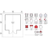 Male kuće Drvena kuća SANDRA B 320 × 320 cm sa šindrom | shoptok.hr