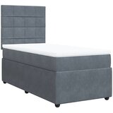  Box spring krevet s madracem tamnosivi 100x200 cm baršunasti | shoptok.hr