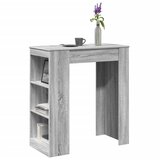 vidaXL Barska miza s policami siva sonoma 95x47x103,5 cm inž. les | Shoptok.si