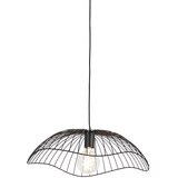 QAZQA Dizajn viseča svetilka črna 50 cm - Pua | Shoptok.si