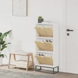 za cipele bijeli 52 x 25 x 120 cm od konstruiranog drva