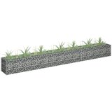 vidaXL Gabionska sadilica od pocinčanog čelika 270 x 30 x 30 cm Cijene