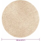  Tepih ZIZUR bež Ø 120 cm s izgledom jute unutarnji i vanjski | shoptok.hr
