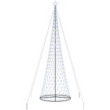 vidaXL LED božično drevesce Modra 138.5 x 138.5 x 399 cm Kovina | Shoptok.si