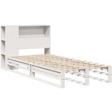 vidaXL Knjižna postelja brez vzmetnice bela 90x190 cm trden les | Shoptok.si