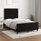 vidaXL Okvir za krevet s uzglavljem crni 120 x 200 cm baršunasti Cijene