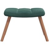  Stolica za ljuljanje s osloncem za noge tamnozelena baršunasta | shoptok.hr