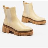 Resti Beige women's boots on a solid sole Eferope | ePonuda.com