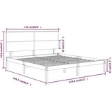  Posteljni okvir trden les 150x200 cm | Shoptok.si