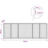  Gabion s žicom debljine 3,5 mm i mrežom 10x10 cm 600x100x200 cm | shoptok.hr