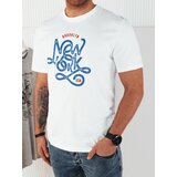 DStreet Koszulka męska z nadrukiem biała | Shoptok.si