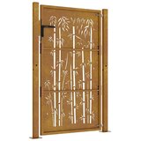  Vrtna vrata 100x150 cm Corten čelik dizajn od bambusa | shoptok.hr