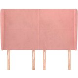  Vzglavje z ušesi roza 147x23x118/128 cm žamet, (20938748) | Shoptok.si