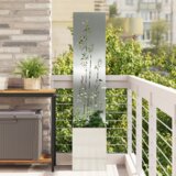 vidaXL Vrtno korito z dekorativno ploščo srebrna 32 x 140 cm | Shoptok.si