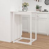 vidaXL Barska miza bela 80x80x110 cm trdna borovina Cene