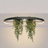 Thoro Crna LED viseća svjetiljka aluminijska &amp;oslash; 110 cm RIO &amp;ndash; Slike