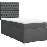  Krevet s oprugama i madracem tamnosivi 90x200 cm od tkanine | shoptok.hr