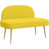  Oblikovana klupa s naslonjačem Svjetložuta 110 x 60 x 76 cm | shoptok.hr