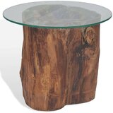 In Stolić za kavu od tikovine i stakla 50 x 40 cm | shoptok.hr