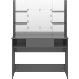 vidaXL Stolić za šminkanje LED 100 x 40 x 135 cm MDF sjajni sivi | shoptok.hr