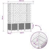  Povišeni krevet s mrežom i krovom Sivi 163,5 x 40 x 138 cm PP | shoptok.hr