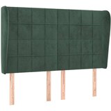  Vzglavje z ušesi temno zeleno 147x23x118/128 cm žamet, (20936398) | Shoptok.si