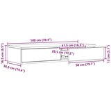  Nočna omarica Siva Sonoma Iverna plošča 100 x 36.5 x 16.5 cm, (22008152) | Shoptok.si