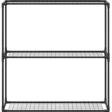  3-složni stalak za biljke Crna 100 x 32 x 102 cm Čelik | shoptok.hr