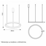Vesta 642 VISILICA 80W 4000K CRNA (O 980 mm)