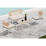 Ambia Garden vrtni set železo prozorno, naravne barve, bela krem barve, prozorno, naravne barve, bela | Shoptok.si