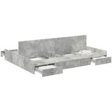  Krevet s ladicama Betonski sivi 140 x 200 cm Konstruirano drvo | shoptok.hr