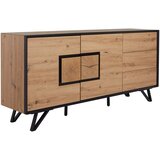 XORA komoda, črna, barve hrasta | Shoptok.si