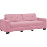  3-sedežni kavč roza 180 cm iz žameta, (22054326) | Shoptok.si