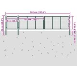  Vrtna vrata Čelik 500x75 cm Zelena | shoptok.hr