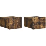  Stenski nočni omarici 2 pcs Dimljen hrast 33 x 34,5 x 24 cm, (5000209531) | Shoptok.si