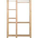 vidaXL Stojalo za oblačila 110x38x170 cm trdna borovina | Shoptok.si
