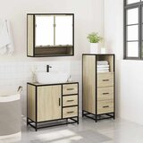  3-dijelni set kupaonskog namještaja boja hrasta sonome drveni | shoptok.hr