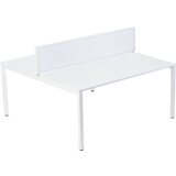 Paperflow Skupinska pisalna miza za 2 osebi, širina 1200 mm, globina 800 / 1660 mm, bele barve | Shoptok.si