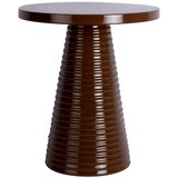 Leitmotiv Metalni okrugao pomoćni stol ø 40 cm Catania Ribbed – Cijene