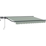  Ročno senčilo s LED-ji Zelena, Bela, Antracit 3,5 x 2,5 m, (5000211382) | Shoptok.si