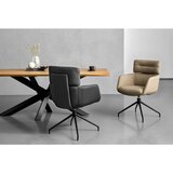 Dieter Knoll NASLANJAČ, kovina, usnje rjavosiva | Shoptok.si