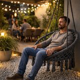 Multi Garden boho viseća vrtna ljuljačka, siva | shoptok.hr