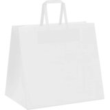  Papirnate vrećice 250 kom s ručkama bijele 32x22x28 cm | Shoptok.si