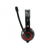 Conceptronic slušalke - CCHATSTARU2R (usb, kontrola glasnosti, kabel 200 cm, črne/rdeče) | Shoptok.si