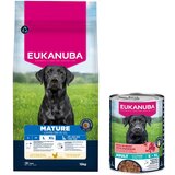  15 kg Eukanuba suha hrana + 3 x 400 g odgovarajuće mokre hrane gratis! - Mature Large & Giant Breed piletina + Senior bogato govedinom s bundevom | shoptok.hr