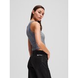 Karl Lagerfeld jeans Top siva / crna | shoptok.hr